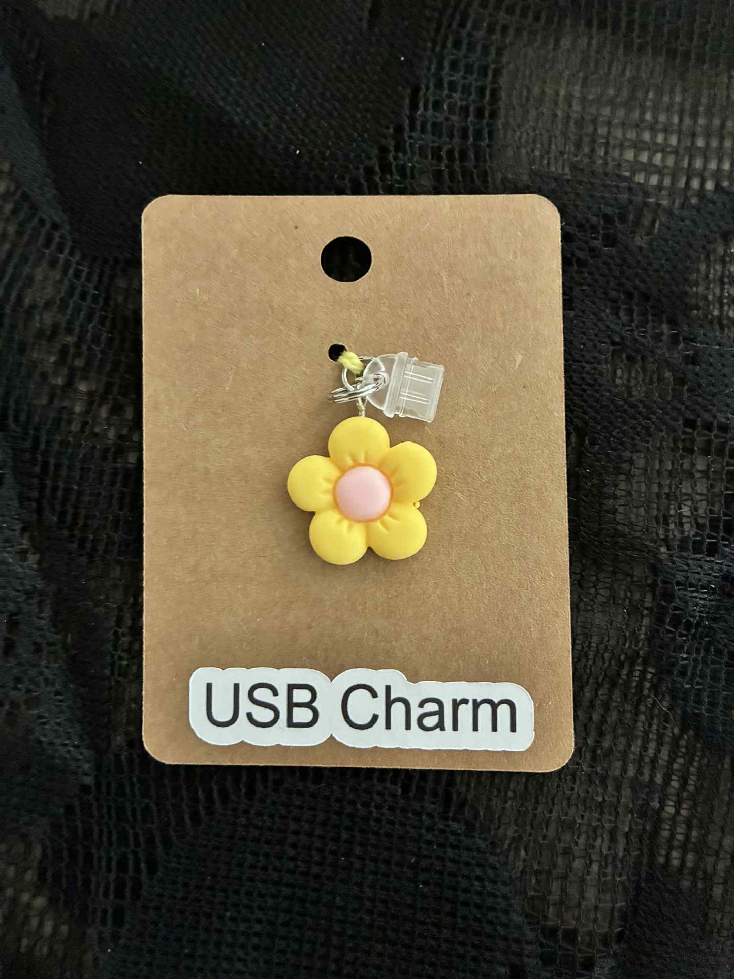 Yellow Flower Dust Charm