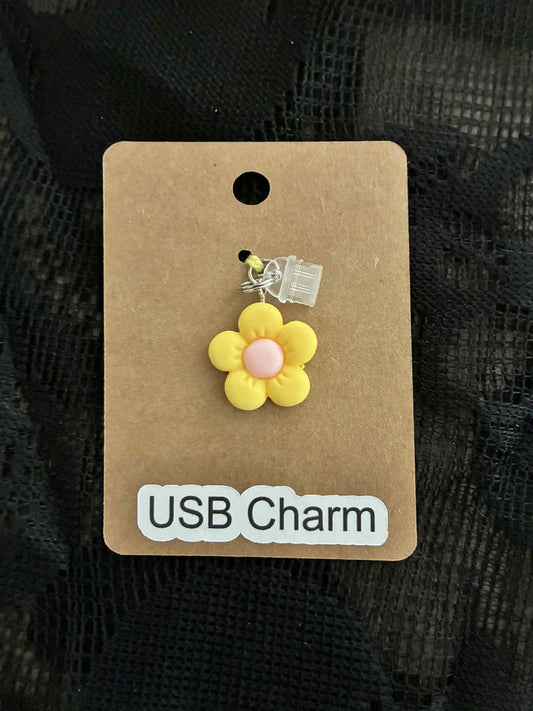 Yellow Flower Dust Charm