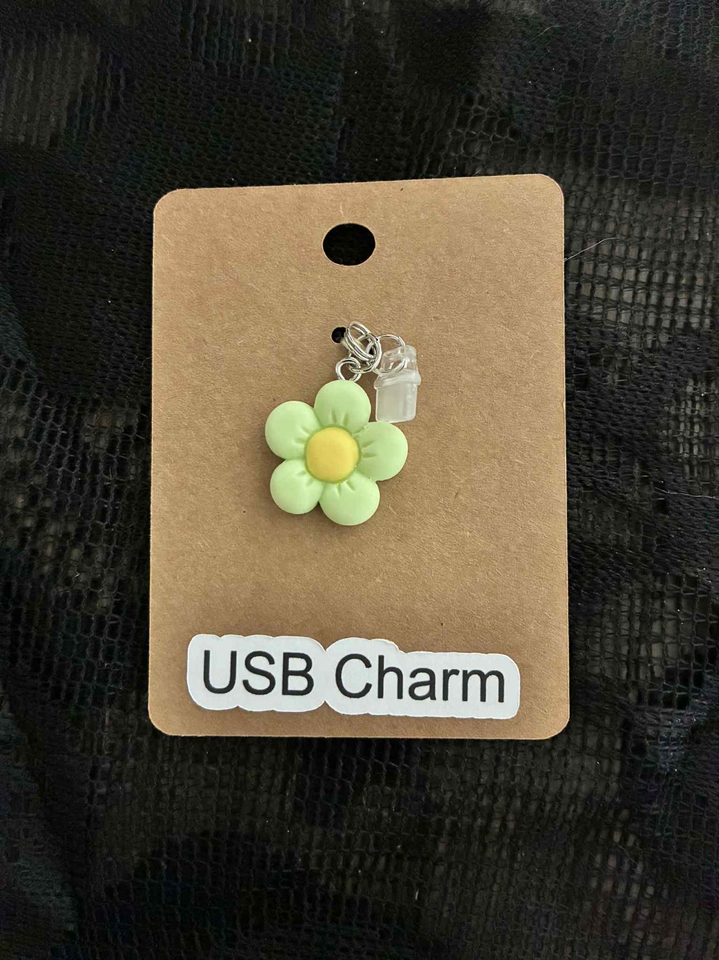 Green Flower Dust Charm