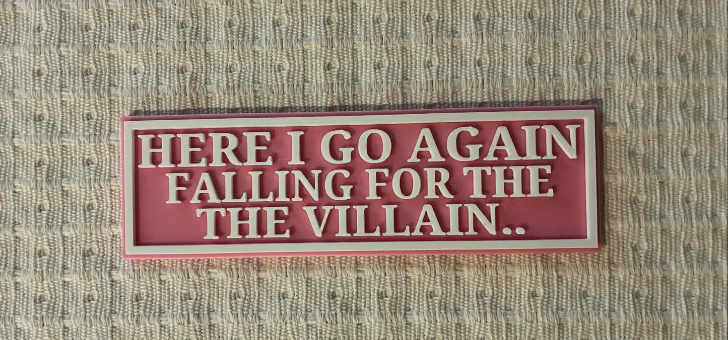 Falling for the villain again plate