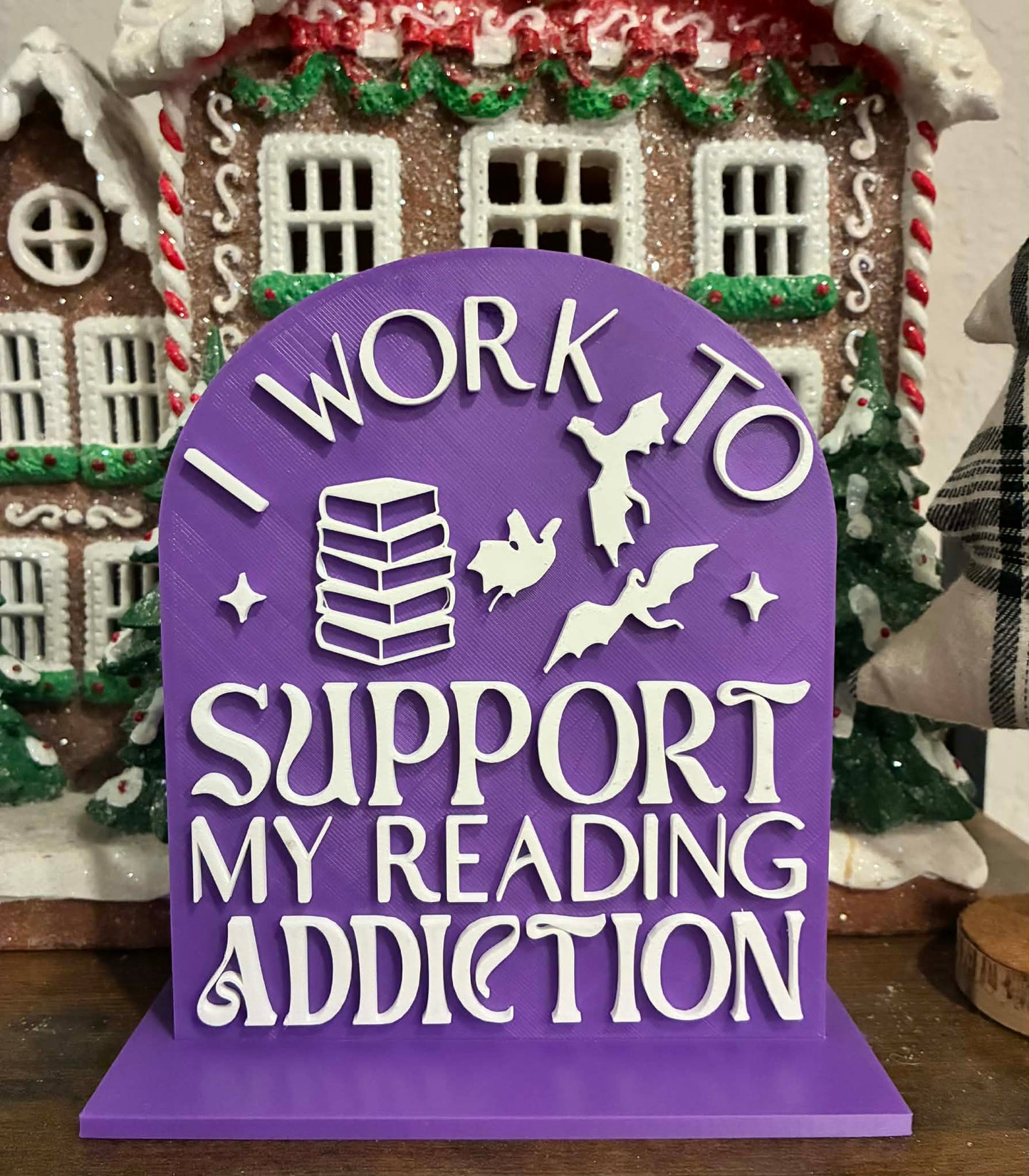 Work to support reading addiction sign