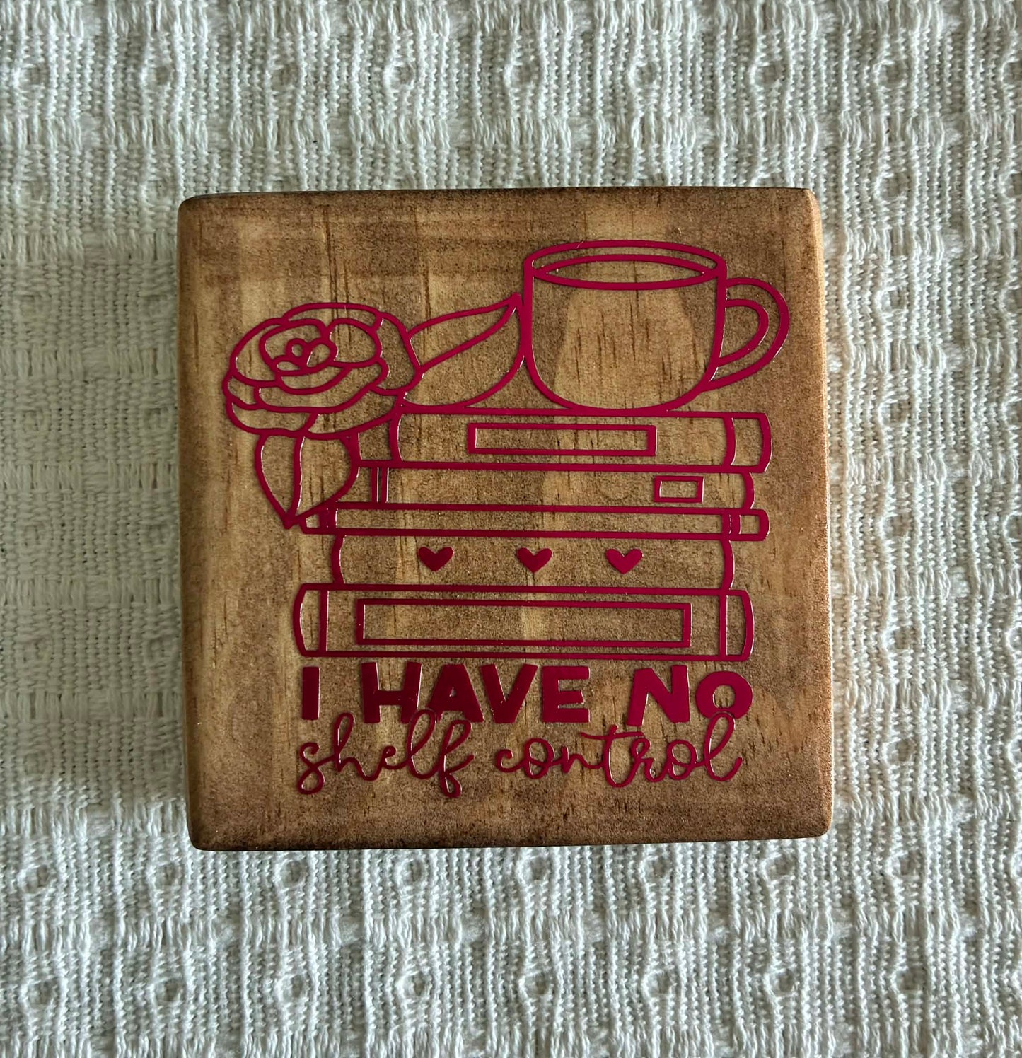 No Shelf Control Coaster in pink