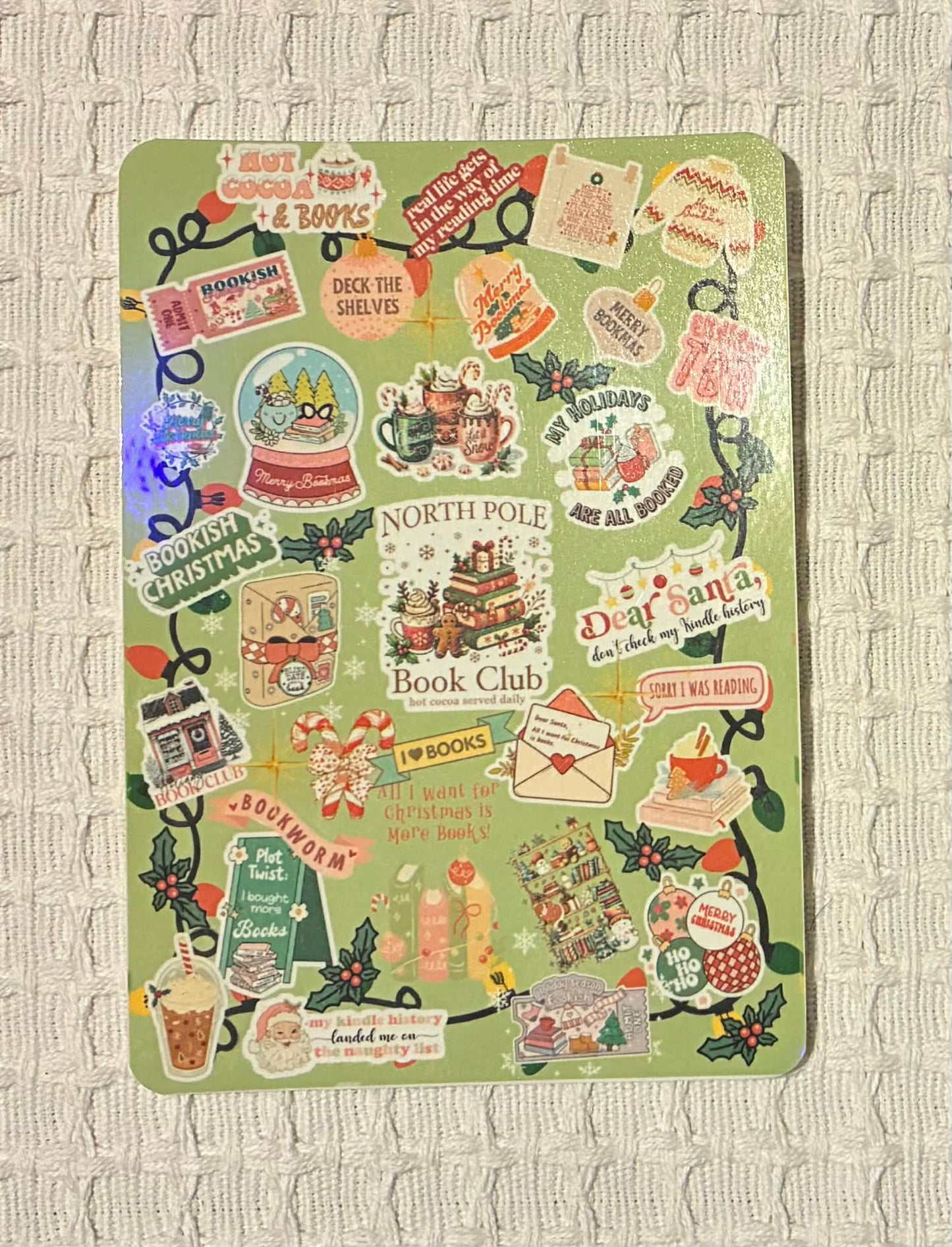 North Pole Book Club insert in green