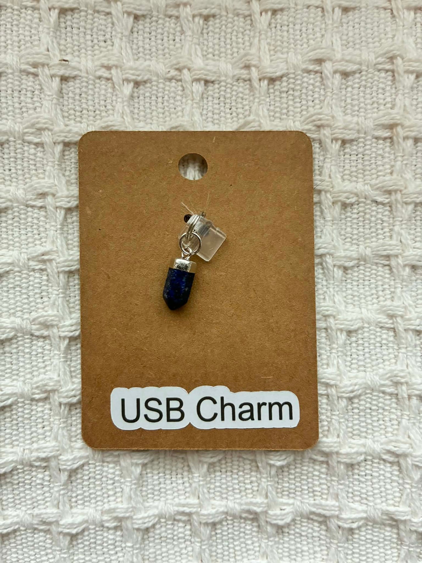 Dark blue crystal dust charm