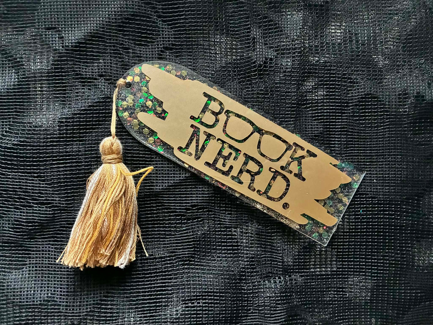 Sparkle tan book nerd bookmark