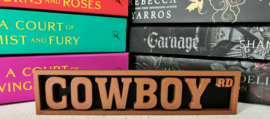 Cowboy Street Sign