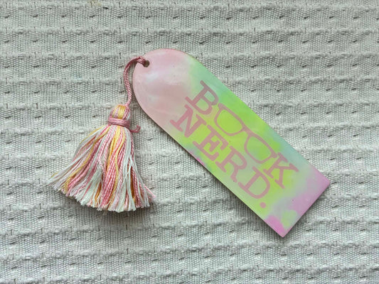 Book Nerd Tie Dye Bookmark