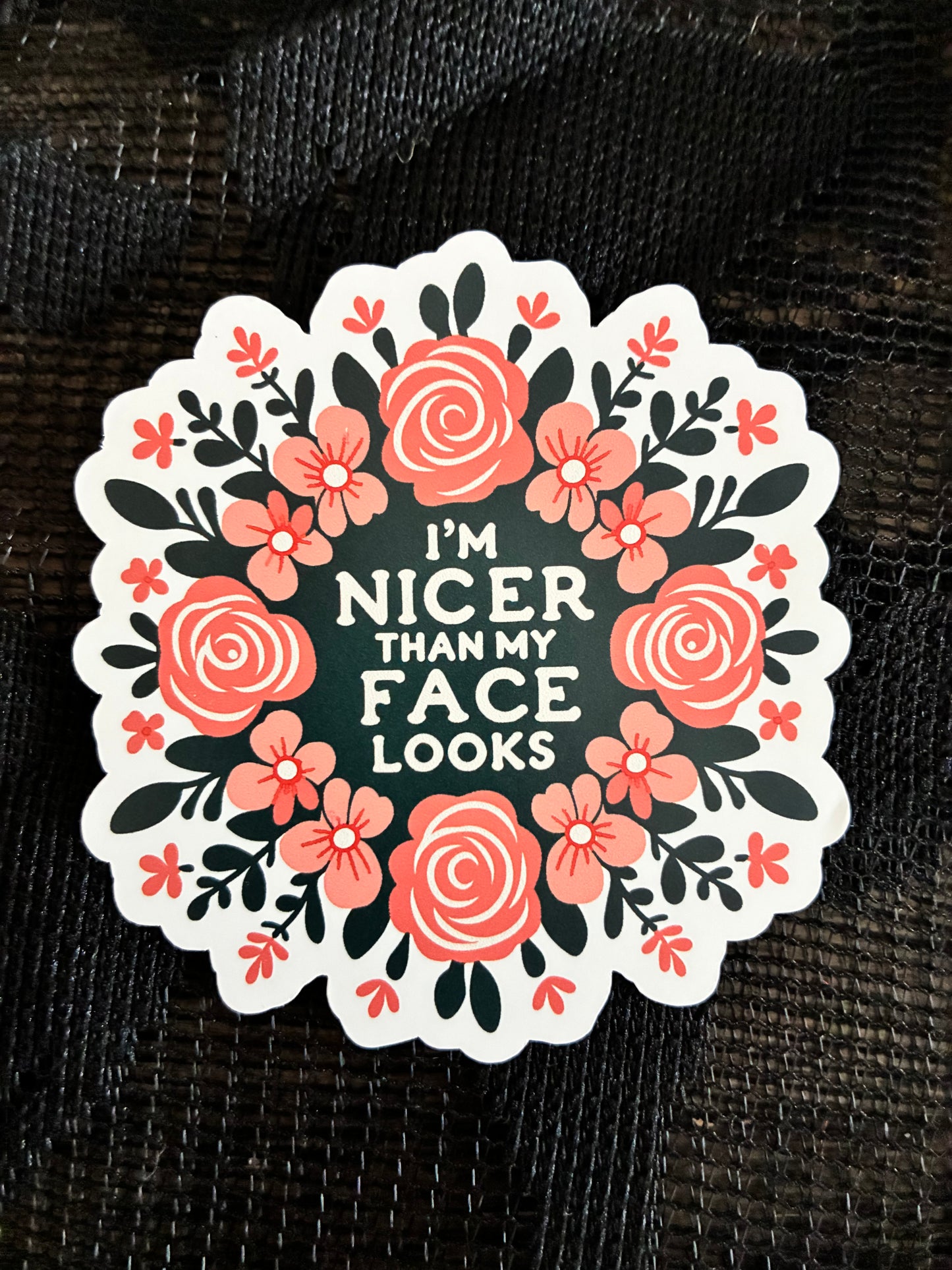 Nicer Than My Face Sticker