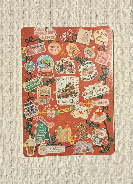 North Pole Book Club insert in red